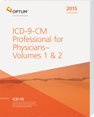 ICD-9-CM 2015 Professional for Physicians Volumes 1, 2 Softbound Book Cover